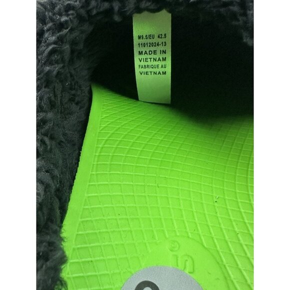 Oofos Oocoozie Black Mule Sherpa Fuzzy Recovery Slippers Men\'s Size 9.5 NWOB main image 5